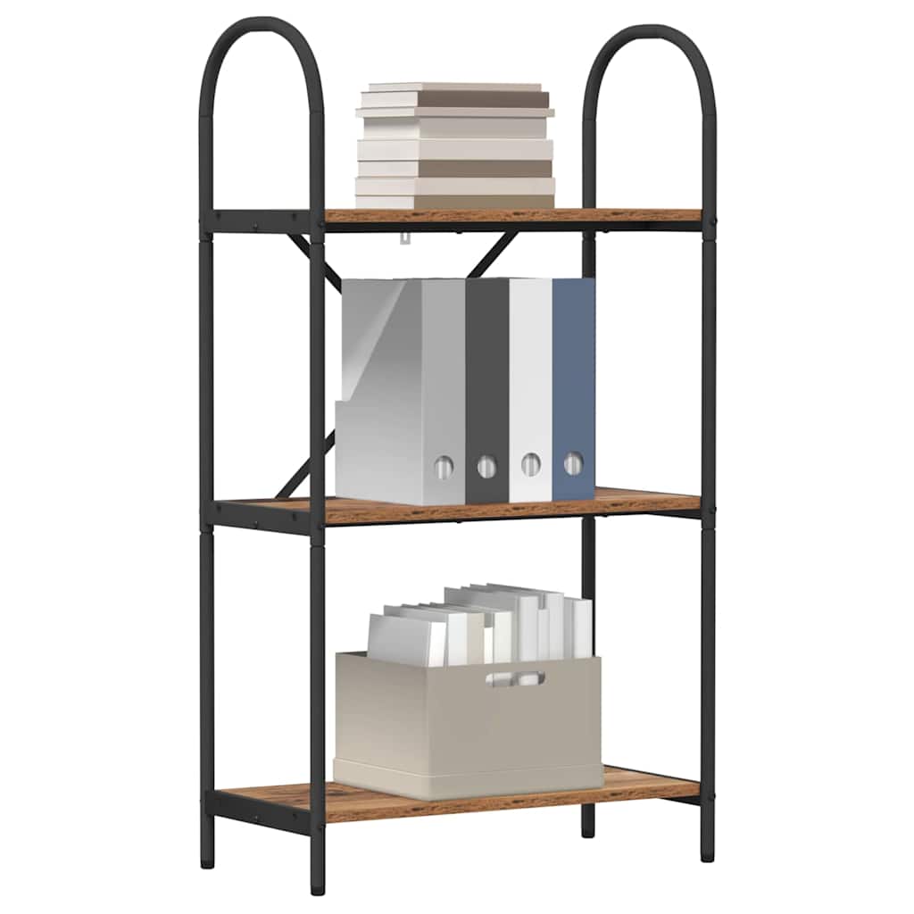 Bogreol Gammelt træ 60 x 30 x 109 cm Konstrueret træ billede