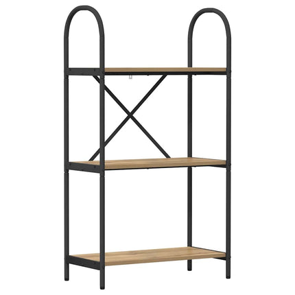 Bogreol 3 niveauer 60 x 30 x 109 cm Konstrueret træ