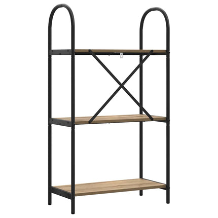 Bogreol 3 niveauer 60 x 30 x 109 cm Konstrueret træ