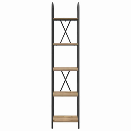 Bogreol 5 niveauer 40 x 30 x 183 cm Konstrueret træ