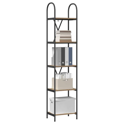 Bogreol 5 niveauer 40 x 30 x 183 cm Konstrueret træ