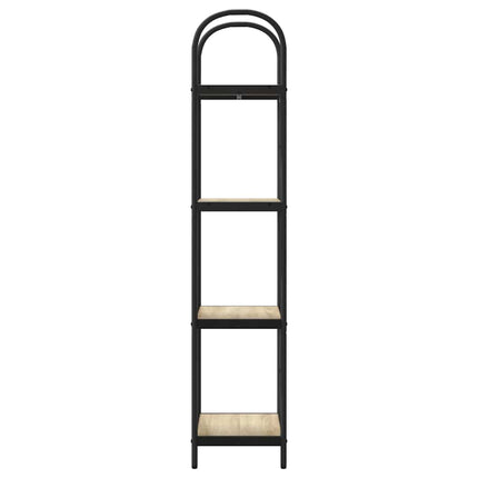 Bogreol 4 niveauer 40 x 30 x 146 cm Konstrueret træ Sonoma eg