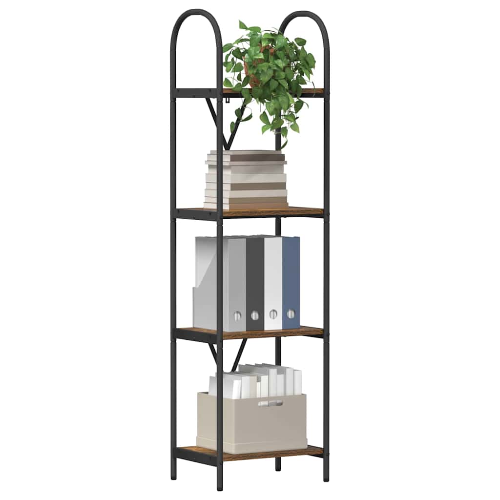 Bogreol Røget eg 40 x 30 x 146 cm Konstrueret træ billede