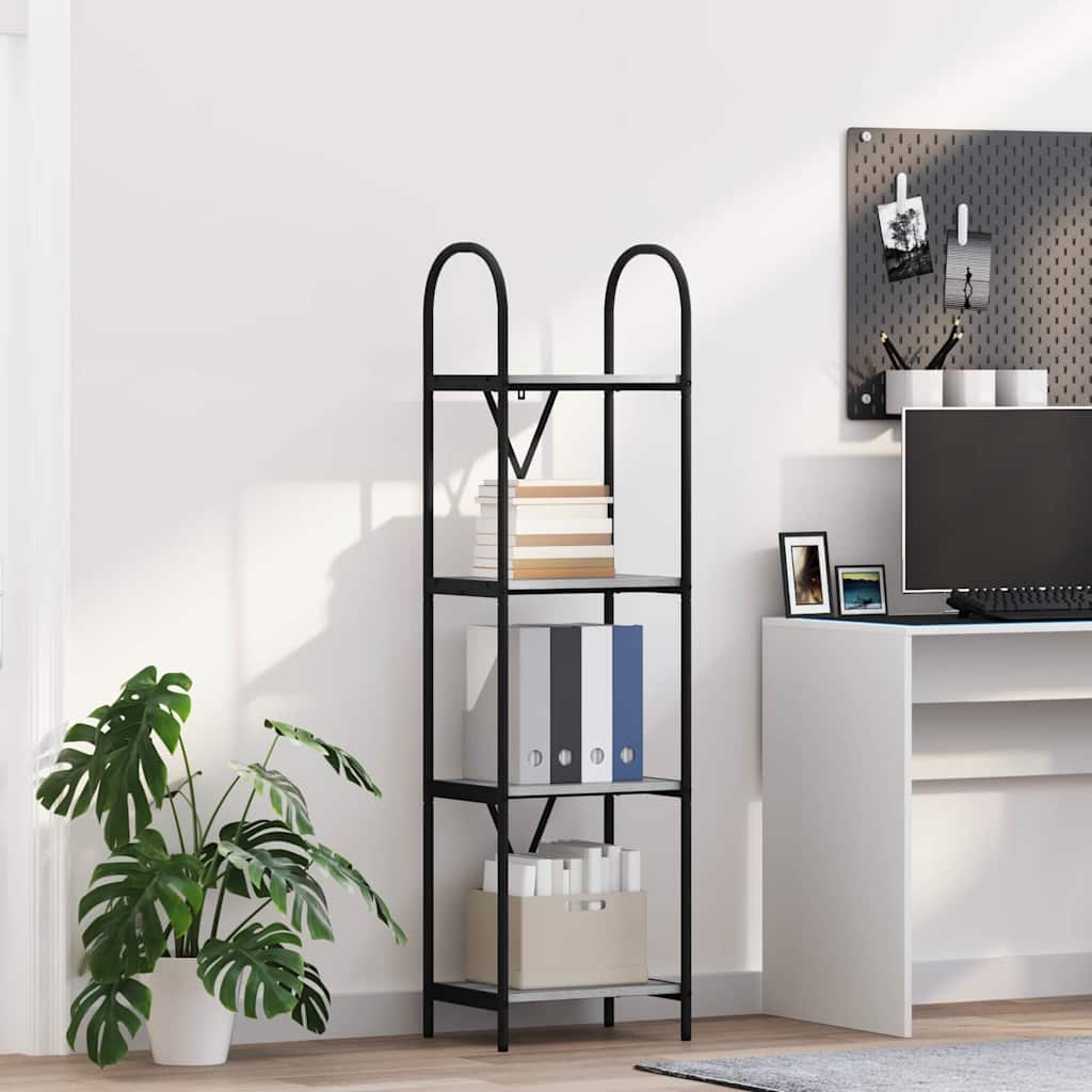 Bogreol Grå sonoma-eg 40 x 30 x 146 cm Konstrueret træ