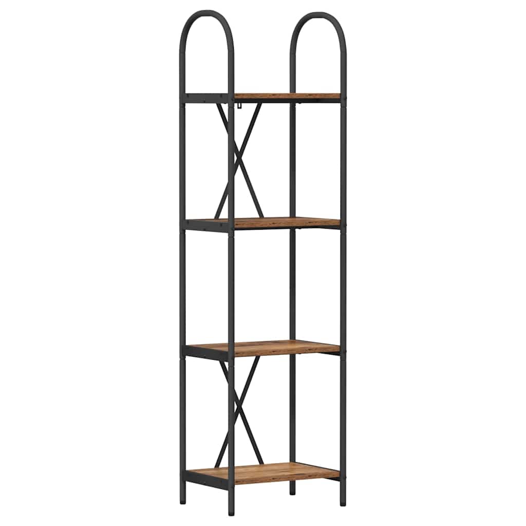 Bogreol Gammelt træ 40 x 30 x 146 cm Konstrueret træ