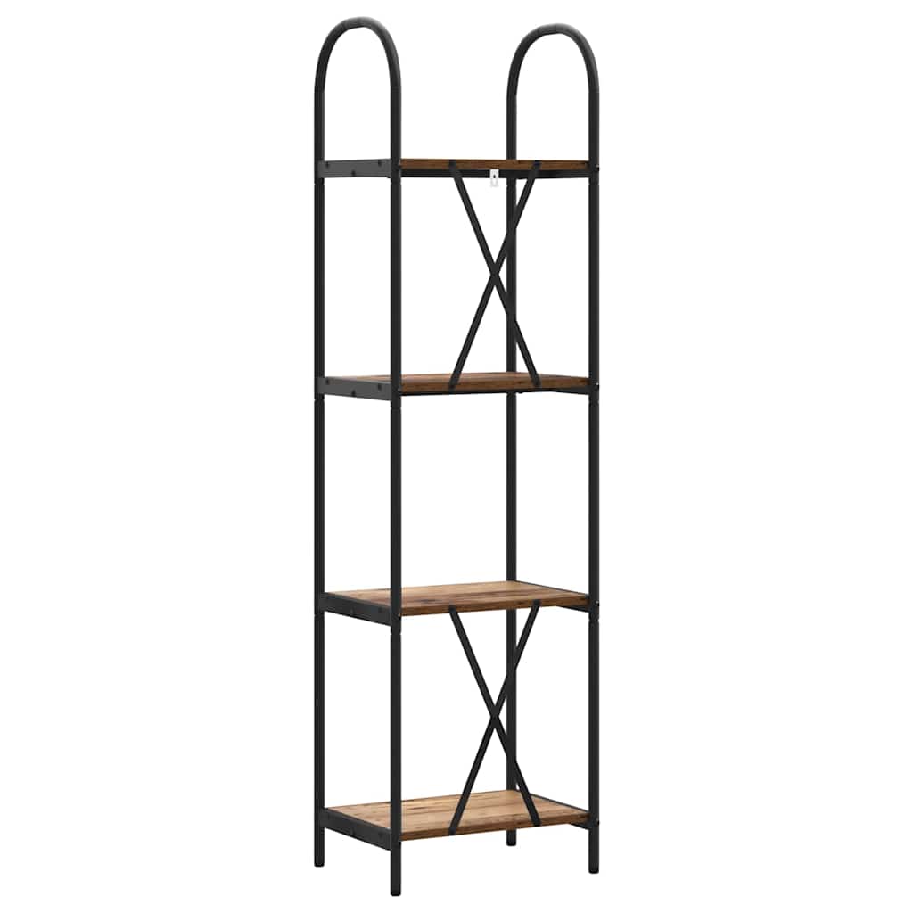Bogreol Gammelt træ 40 x 30 x 146 cm Konstrueret træ