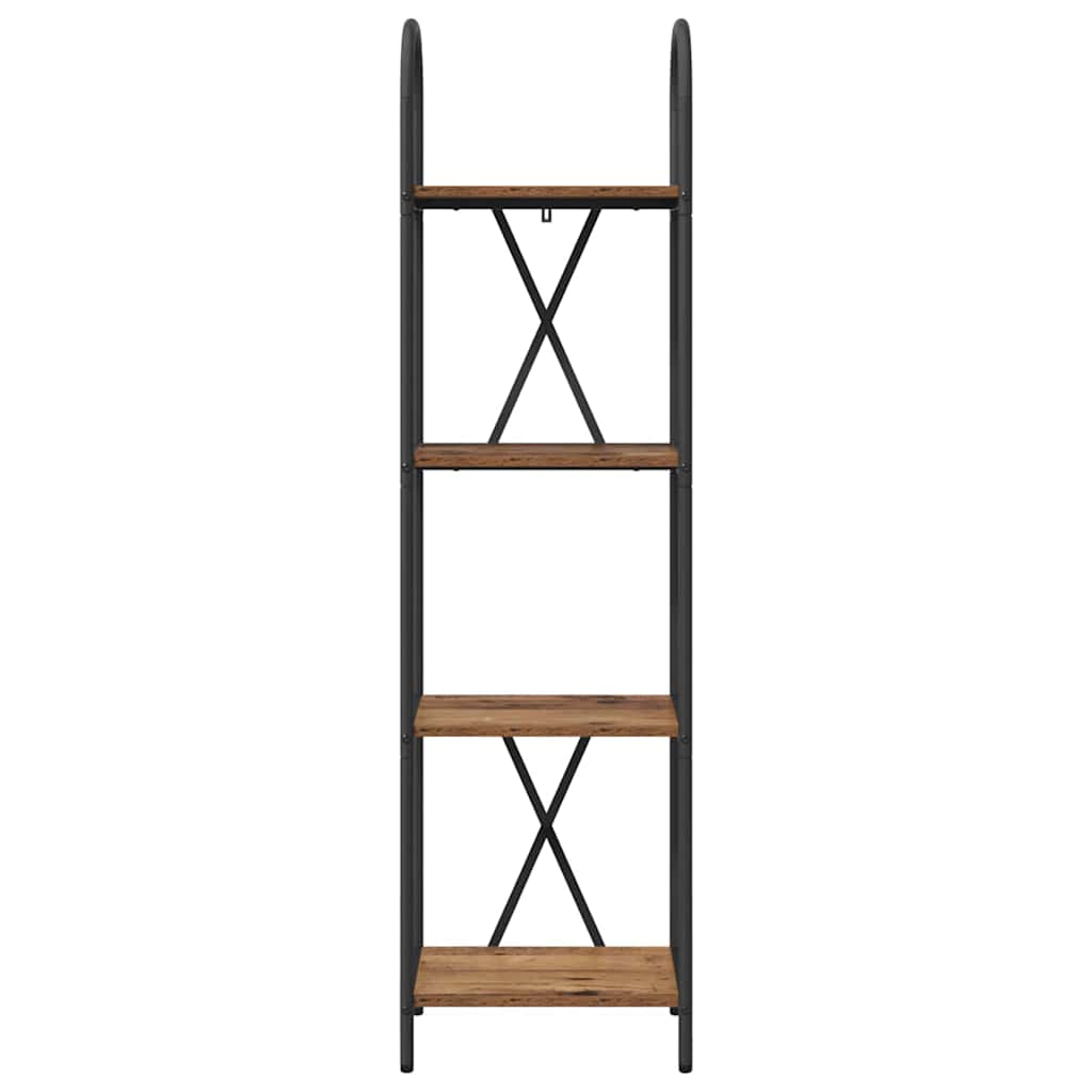 Bogreol Gammelt træ 40 x 30 x 146 cm Konstrueret træ