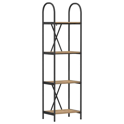 Bogreol 4 niveauer 40 x 30 x 146 cm Konstrueret træ
