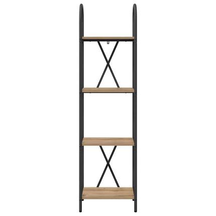 Bogreol 4 niveauer 40 x 30 x 146 cm Konstrueret træ