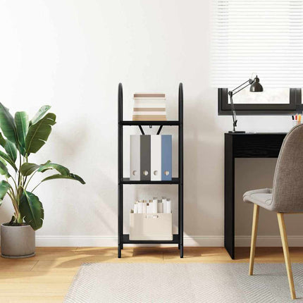 Bogreol Sort eg 40 x 30 x 109 cm Konstrueret træ