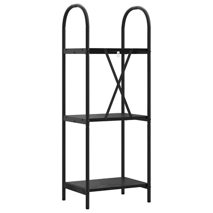 Bogreol Sort eg 40 x 30 x 109 cm Konstrueret træ