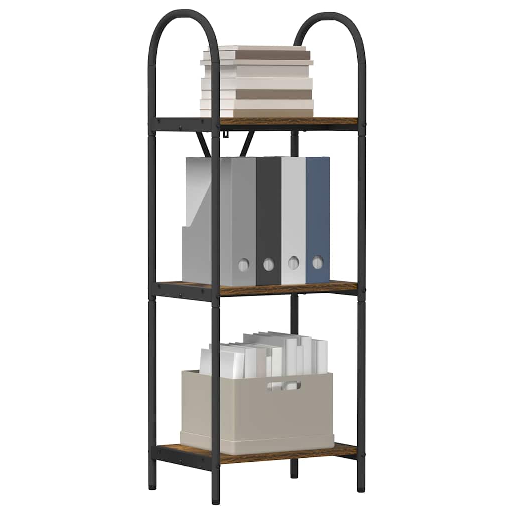 Bogreol Røget eg 40 x 30 x 109 cm Konstrueret træ billede