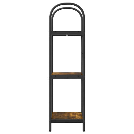 Bogreol 3 niveauer 40 x 30 x 109 cm Konstrueret træ Røget eg