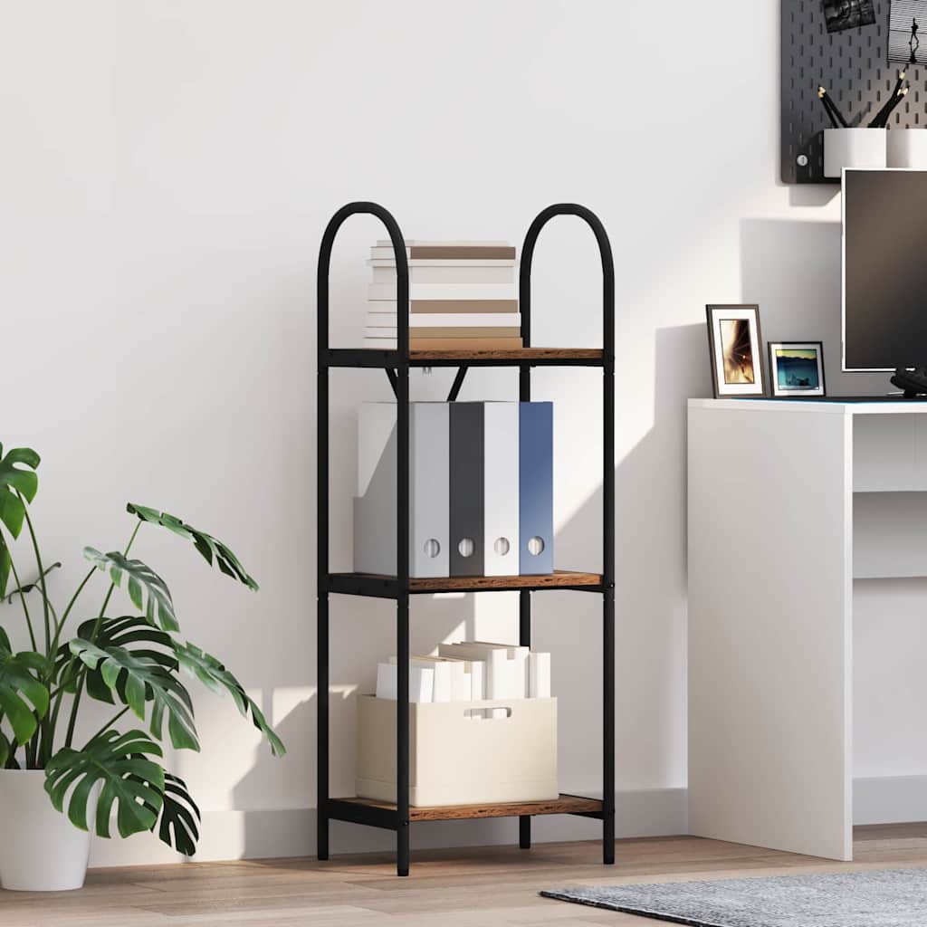 Bogreol Gammelt træ 40 x 30 x 109 cm Konstrueret træ