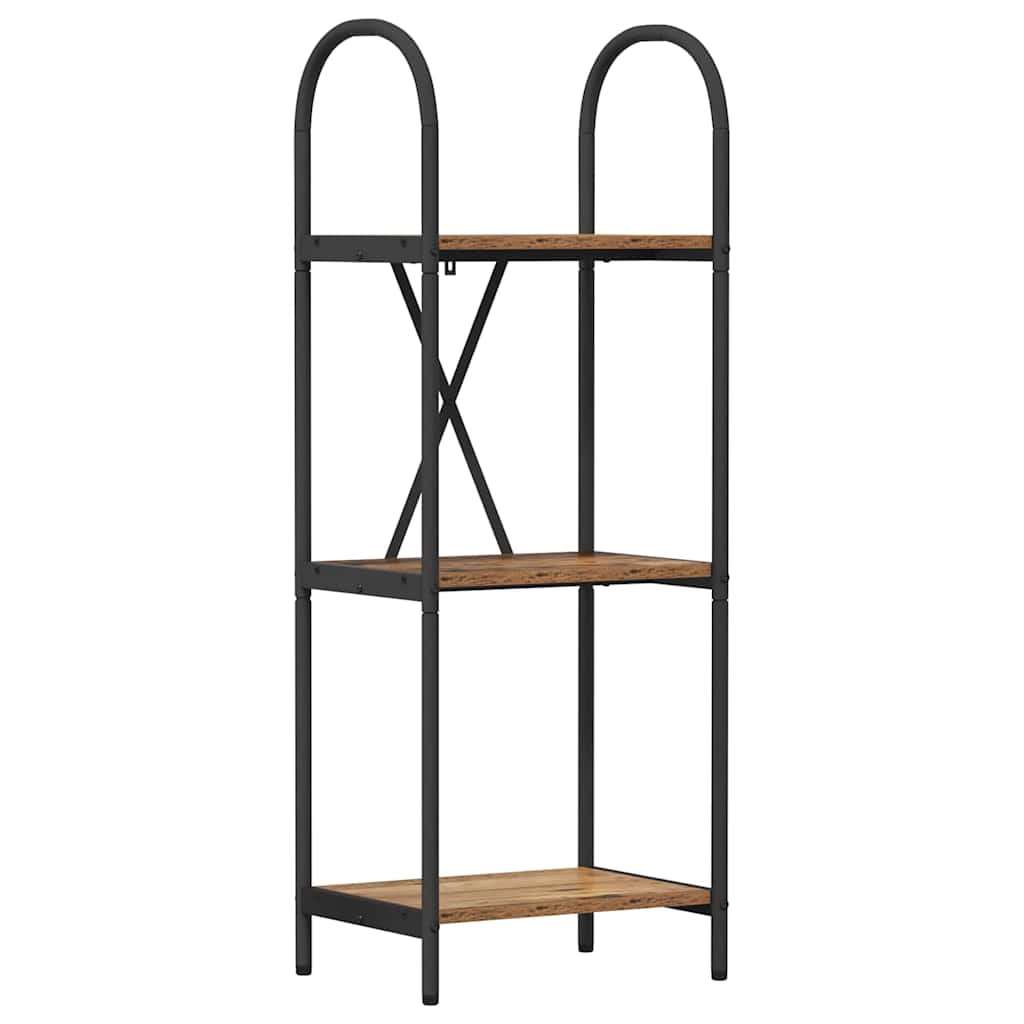 Bogreol Gammelt træ 40 x 30 x 109 cm Konstrueret træ