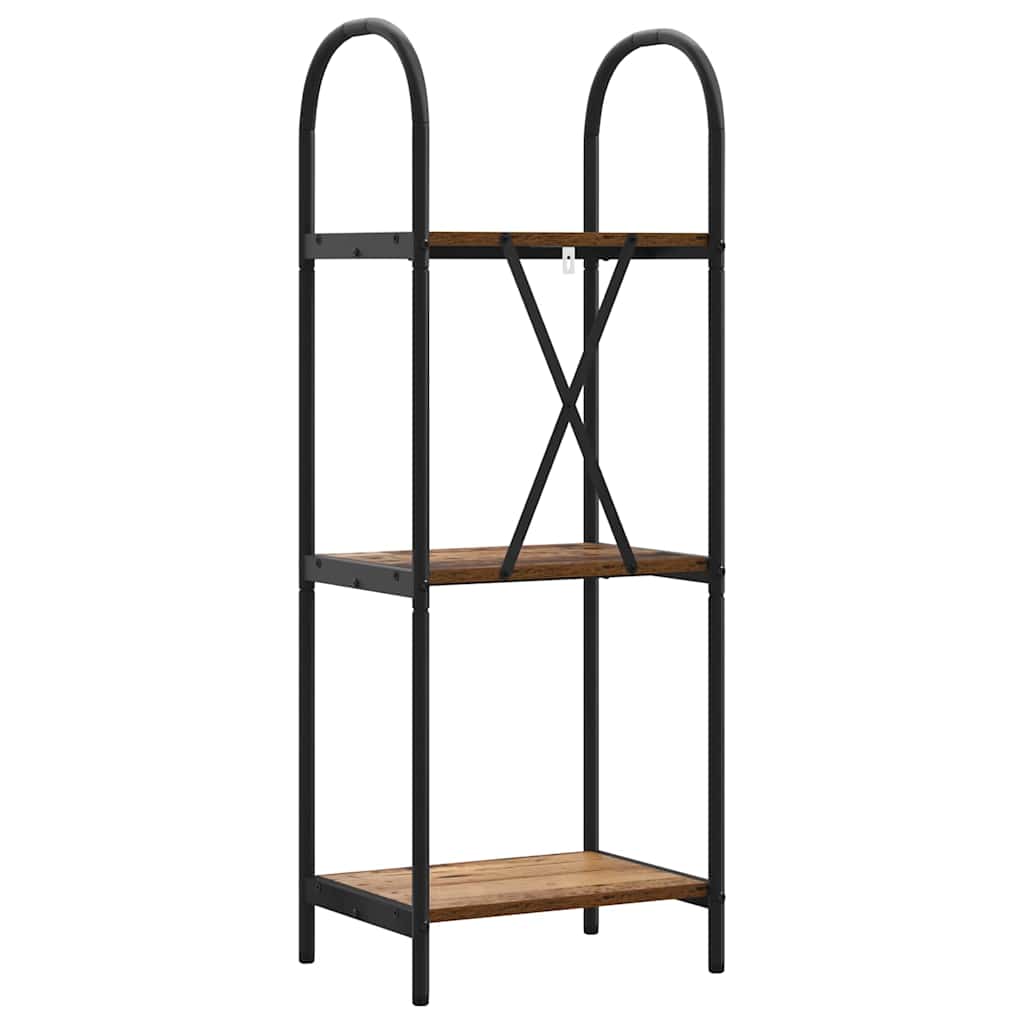 Bogreol Gammelt træ 40 x 30 x 109 cm Konstrueret træ
