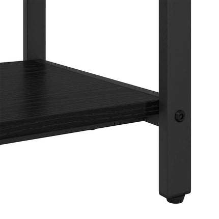 Jakkeholder med hylde Sort eg 75 x 34 x 184 cm Konstrueret træ