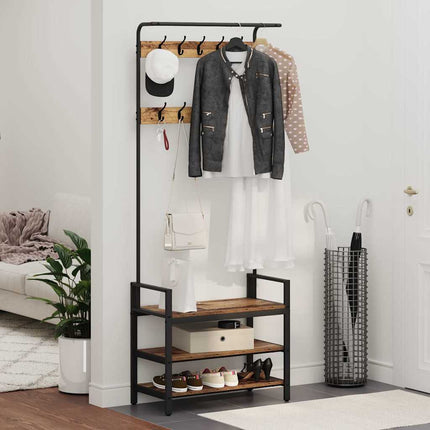 Jakkeholder Gammelt træ 75 x 34 x 184 cm Konstrueret træ