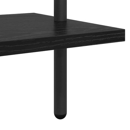 Bogreol 5 niveauer 60 x 24 x 168 cm Konstrueret træ Sort eg