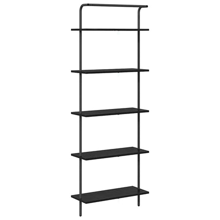 Bogreol 5 niveauer 60 x 24 x 168 cm Konstrueret træ Sort eg
