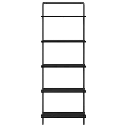 Bogreol 5 niveauer 60 x 24 x 168 cm Konstrueret træ Sort eg