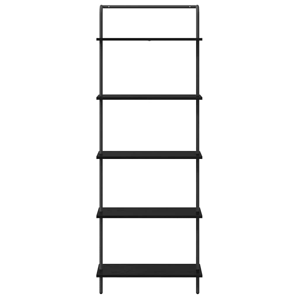 Bogreol Sort eg 60 x 24 x 168 cm Konstrueret træ