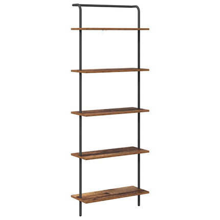 Bogreol 5 niveauer 60 x 24 x 168 cm Konstrueret træ Gammelt træ