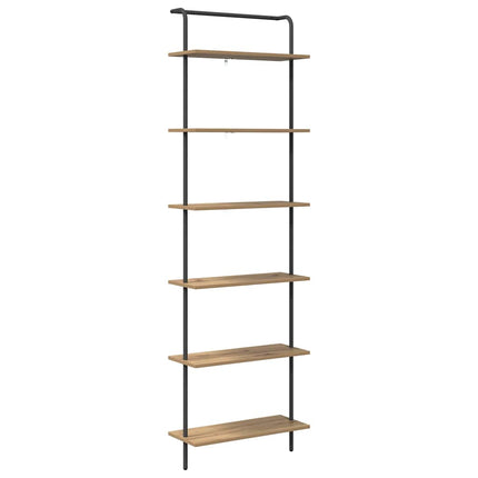 Bogreol 6 niveauer 60 x 24 x 203 cm Konstrueret træ