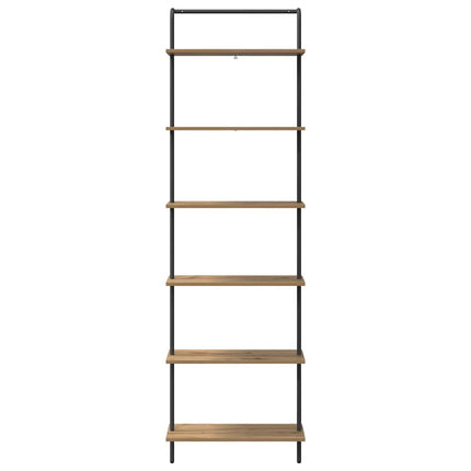 Bogreol 6 niveauer 60 x 24 x 203 cm Konstrueret træ