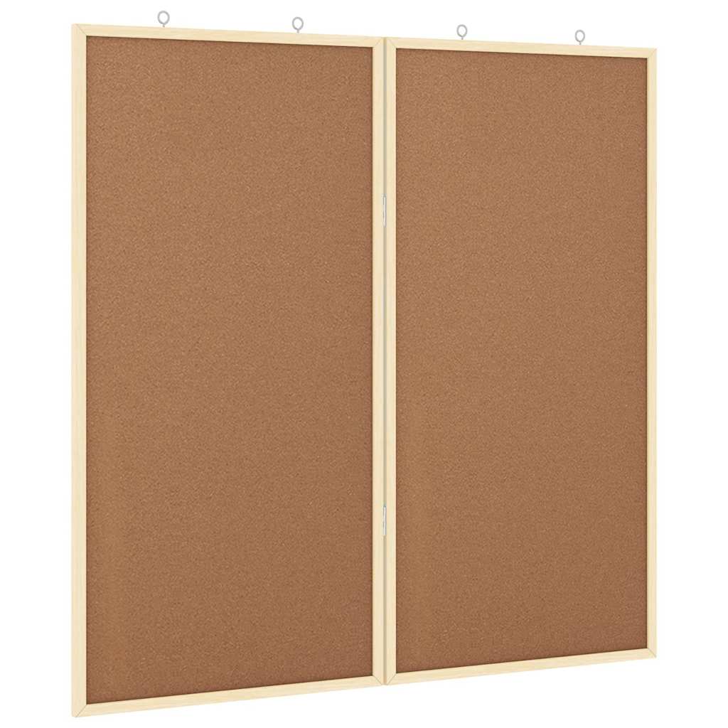 Bulletin Tavle Brun 80 x 80 x 1.4 cm Massivt fyrretræ billede