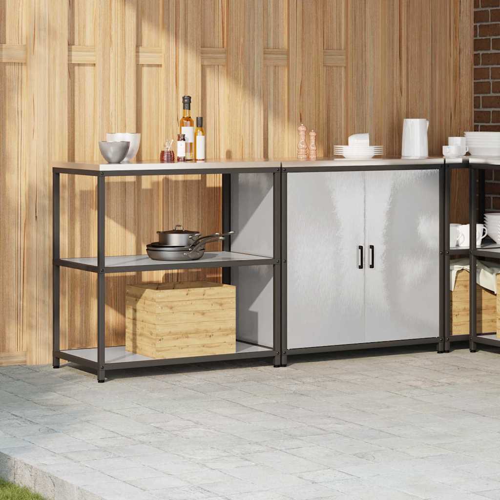 Køkkenopbevaringssæt HATTEM 2 pcs Sølv Rustfrit stål