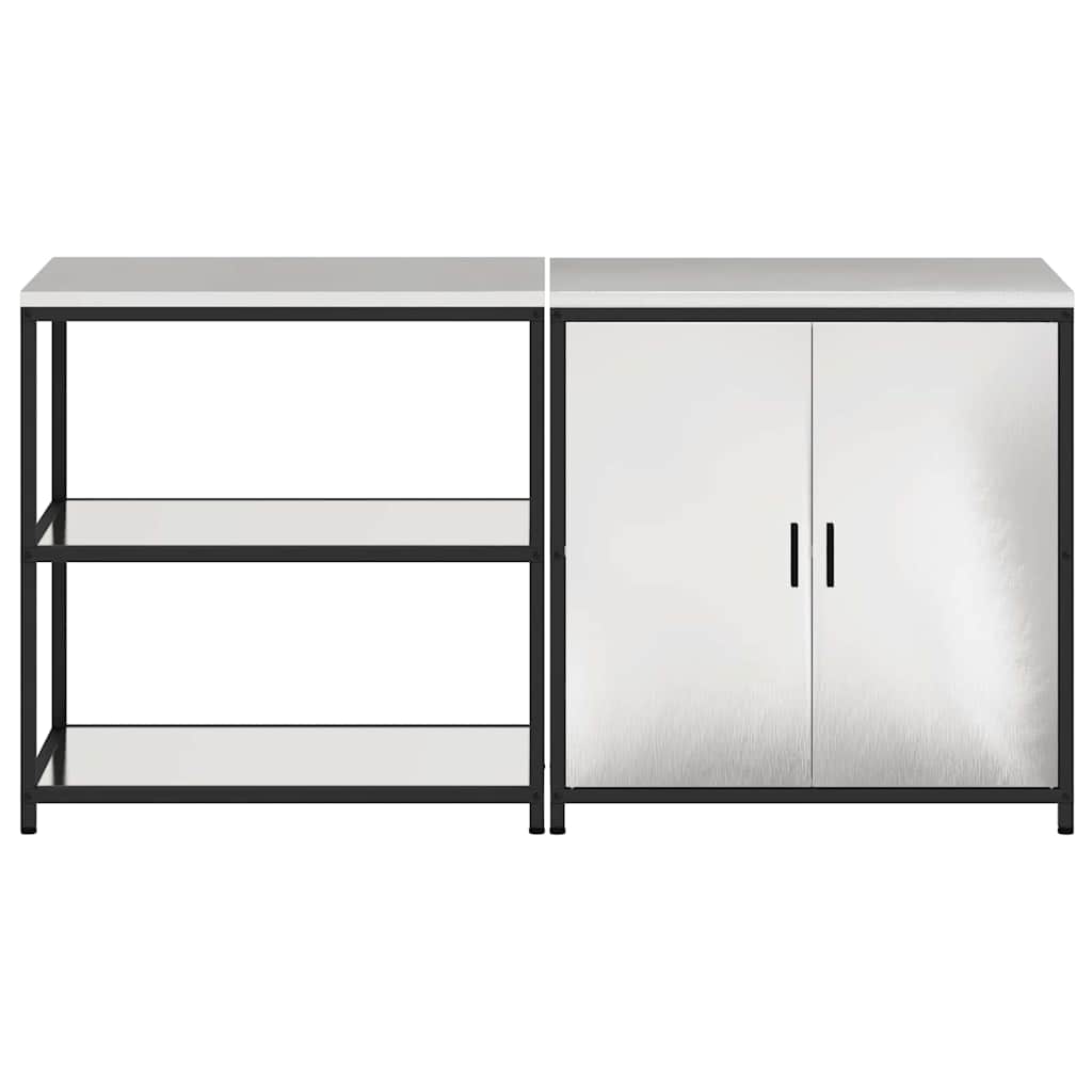 Køkkenopbevaringssæt HATTEM 2 pcs Sølv Rustfrit stål