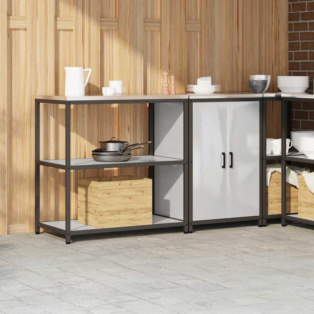 Køkkenopbevaringssæt HATTEM 2 pcs Sølv Rustfrit stål