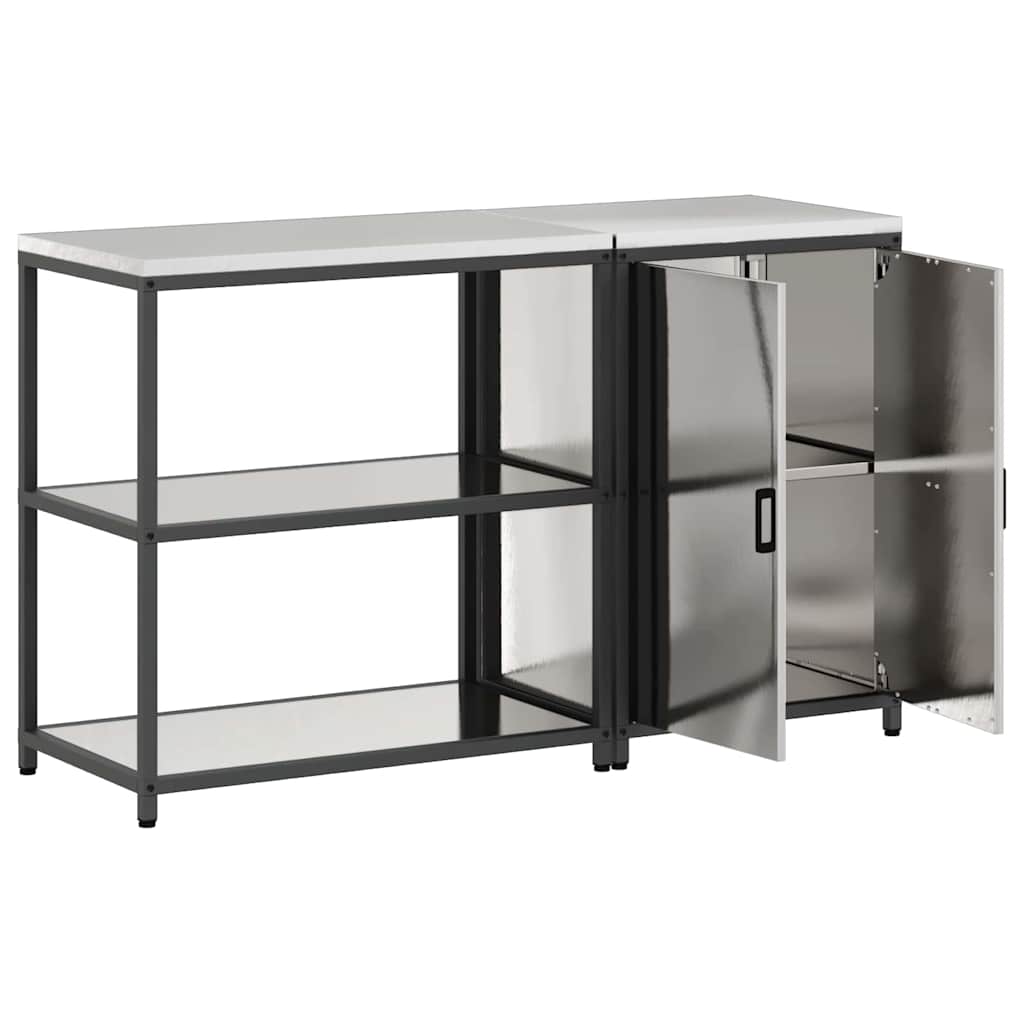 Køkkenopbevaringssæt HATTEM 2 pcs Sølv Rustfrit stål