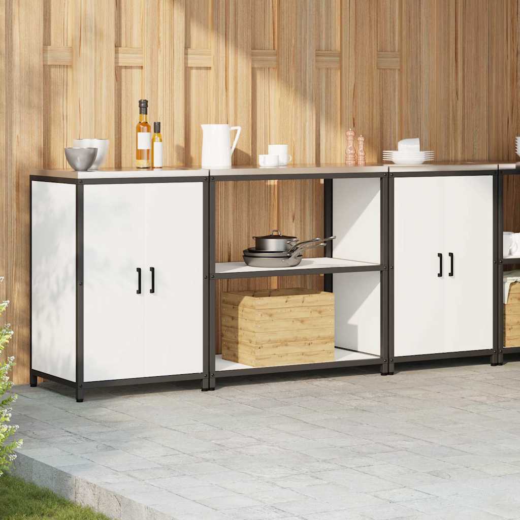 Køkkenopbevaringssæt HATTEM 3 pcs Hvid Koldvalset stål
