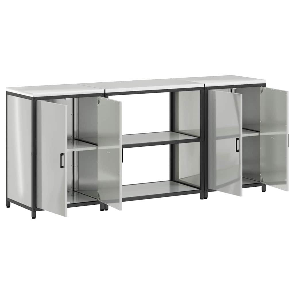 Køkkenopbevaringssæt HATTEM 3 pcs Sølv Galvaniseret stål
