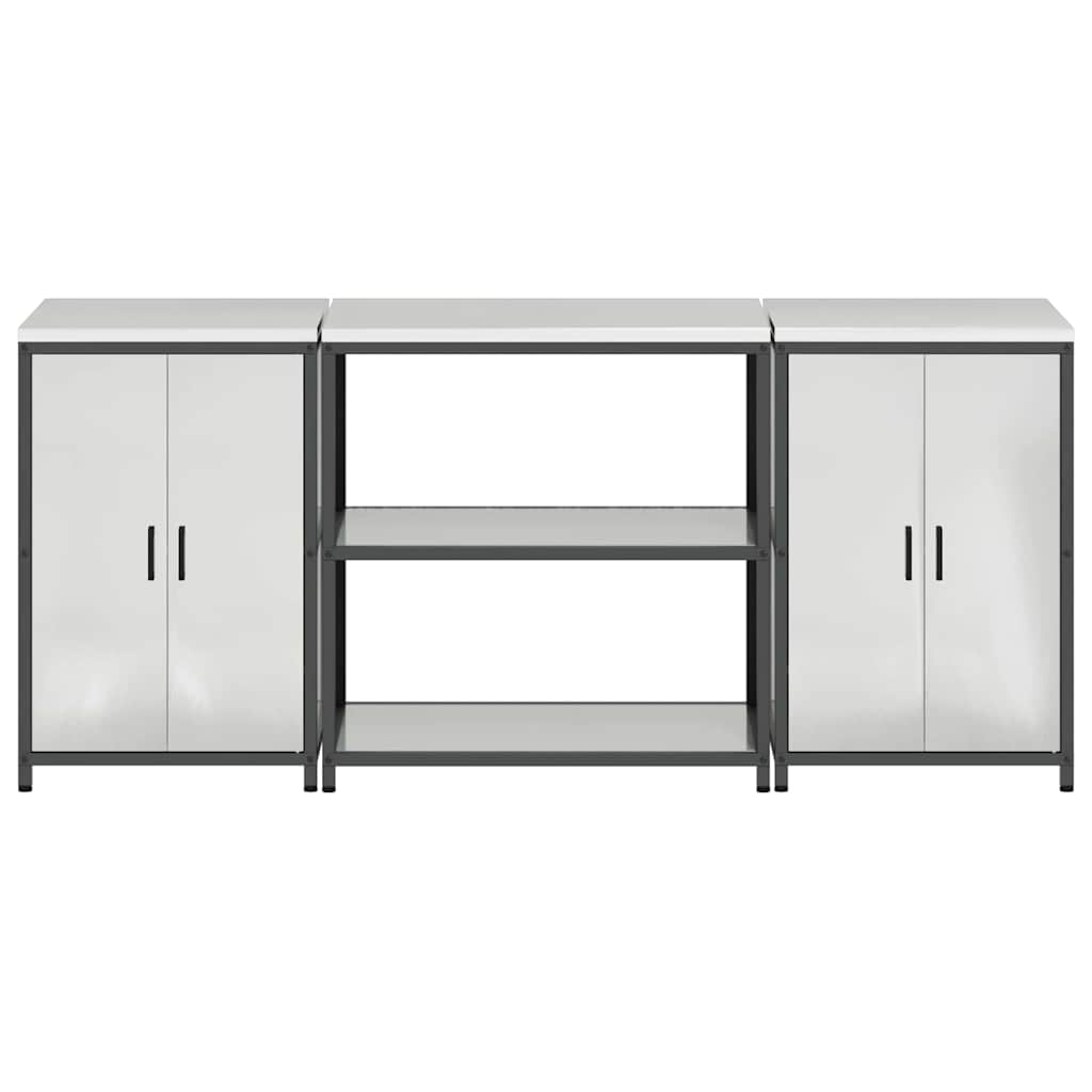 Køkkenopbevaringssæt HATTEM 3 pcs Sølv Galvaniseret stål