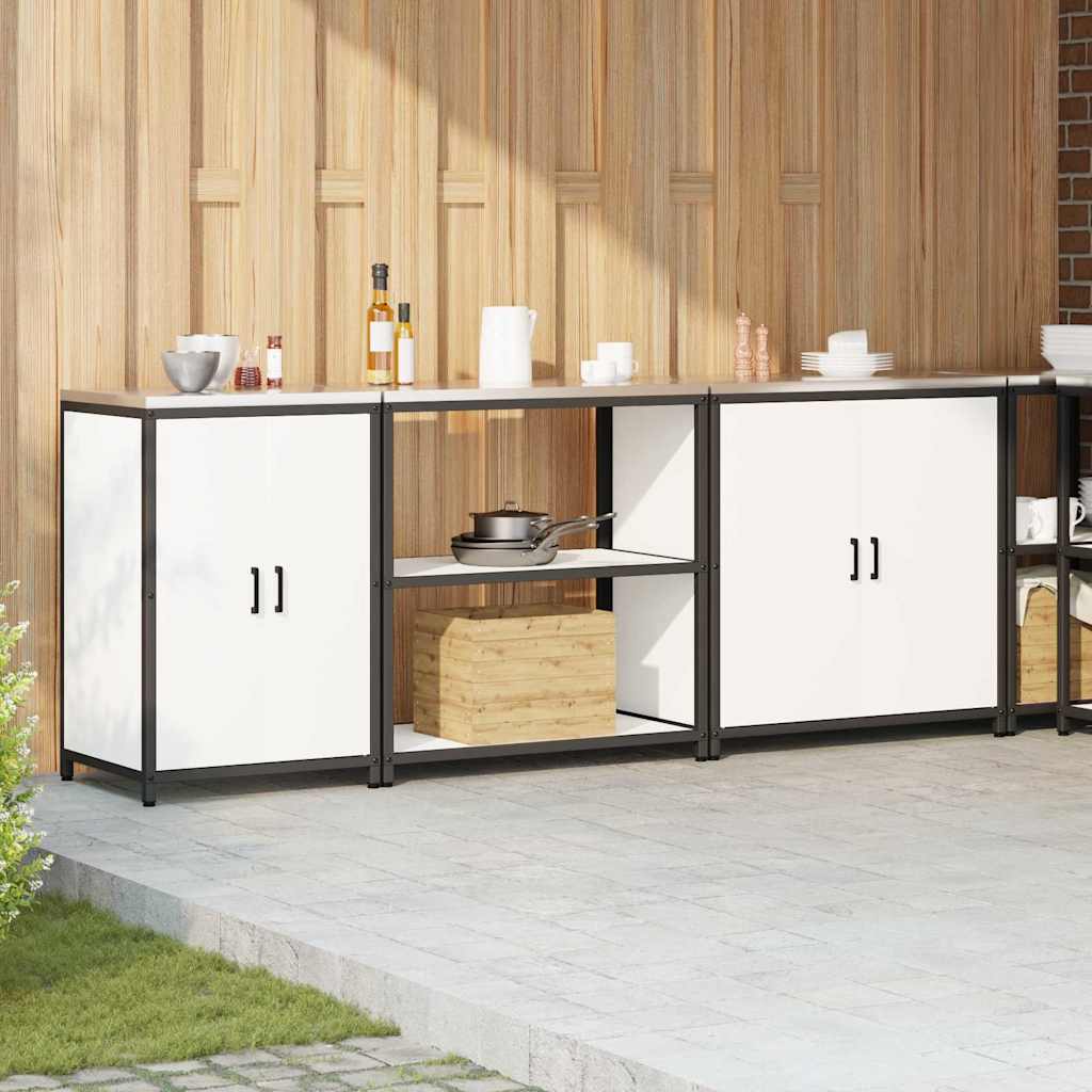 Køkkenopbevaringssæt HATTEM 3 pcs Hvid Koldvalset stål