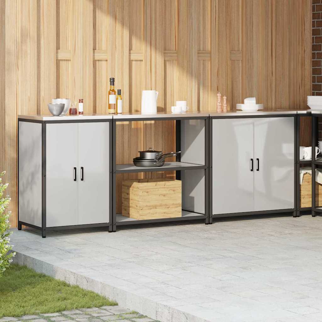 Køkkenopbevaringssæt HATTEM 3 pcs Sølv Galvaniseret stål