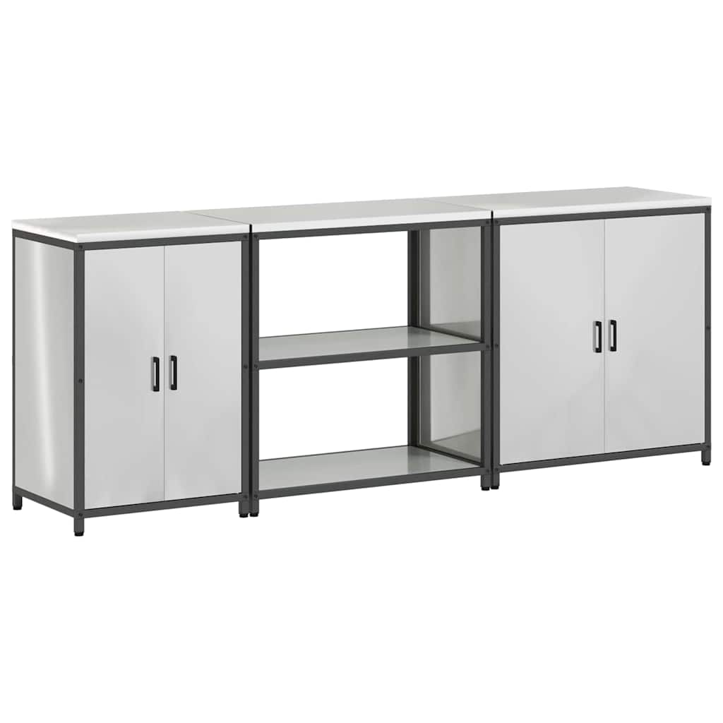 Køkkenopbevaringssæt HATTEM 3 pcs Sølv Galvaniseret stål