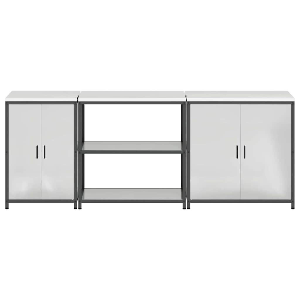 Køkkenopbevaringssæt HATTEM 3 pcs Sølv Galvaniseret stål