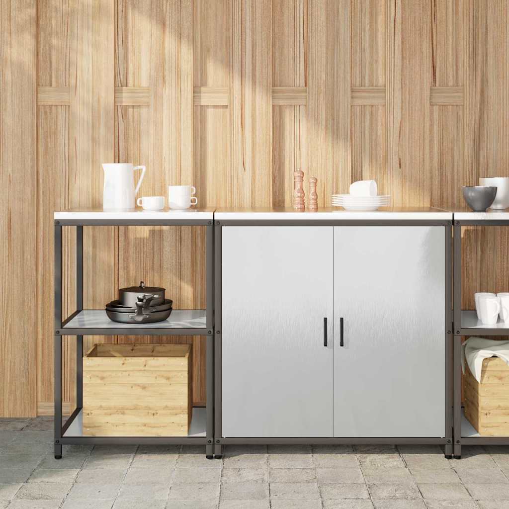 Køkkenopbevaringssæt HATTEM 2 pcs Sølv Rustfrit stål