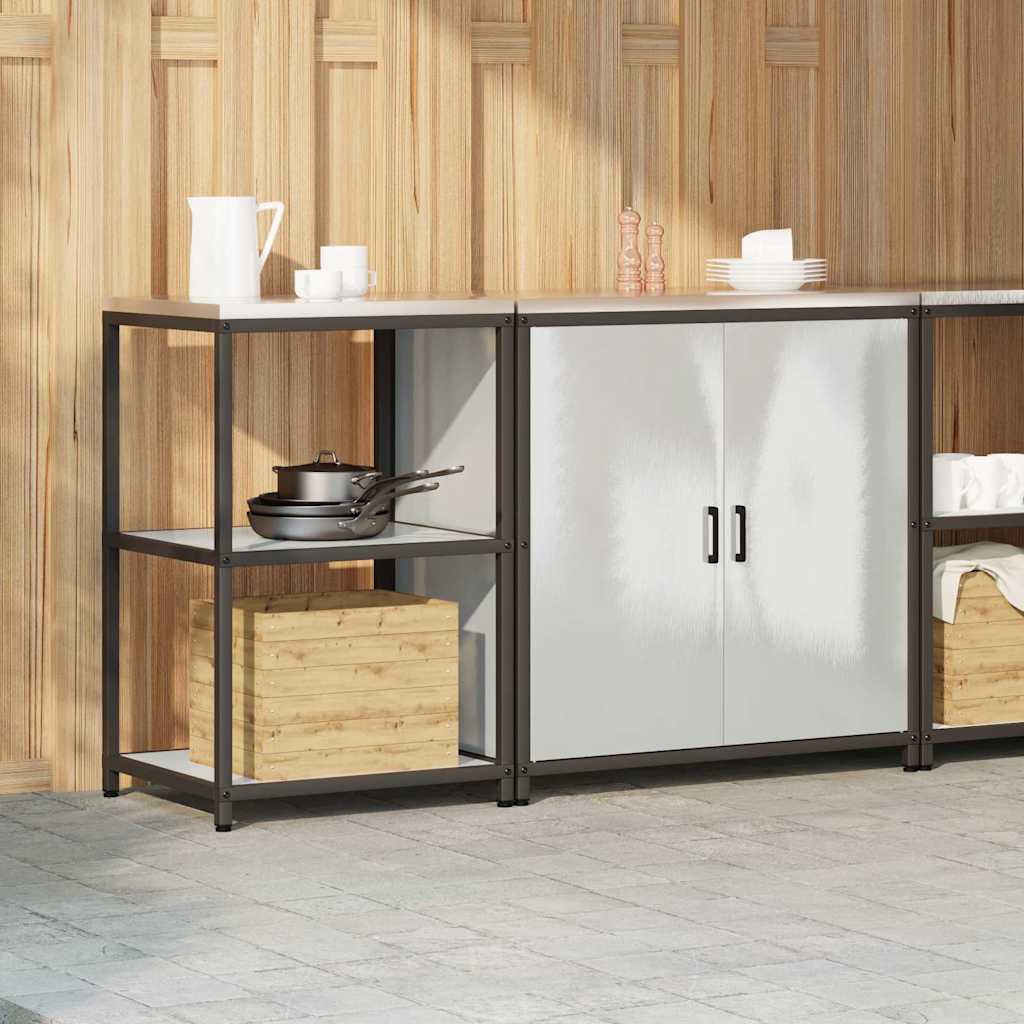 Køkkenopbevaringssæt HATTEM 2 pcs Sølv Rustfrit stål