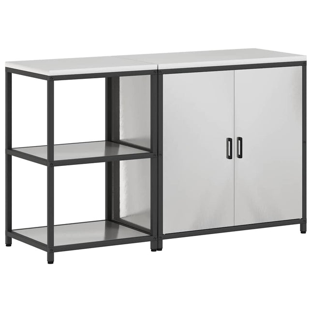 Køkkenopbevaringssæt HATTEM 2 pcs Sølv Rustfrit stål