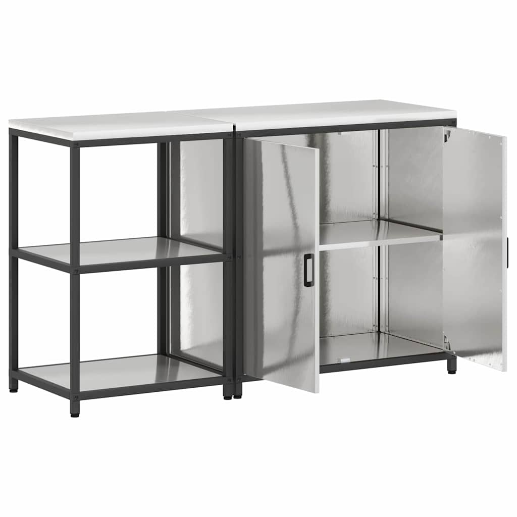 Køkkenopbevaringssæt HATTEM 2 pcs Sølv Rustfrit stål