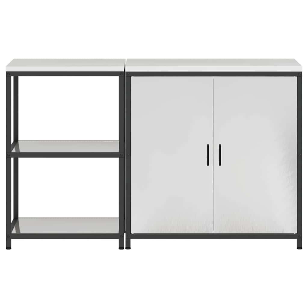 Køkkenopbevaringssæt HATTEM 2 pcs Sølv Rustfrit stål