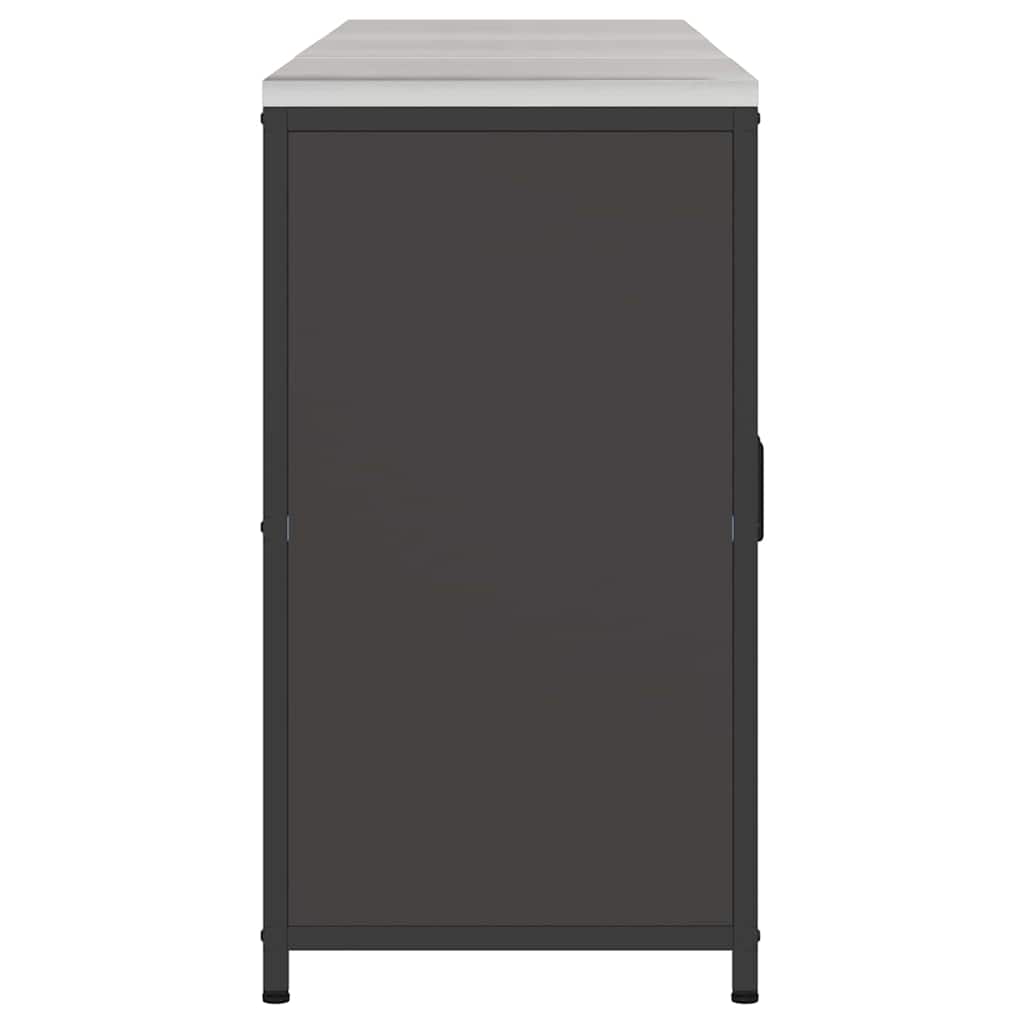 Køkkenopbevaringssæt med hylde 3 pcs Sort Koldvalset stål