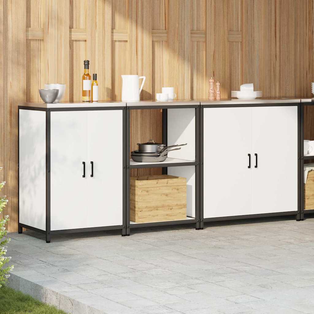 Køkkenopbevaringssæt HATTEM 3 pcs Hvid Koldvalset stål