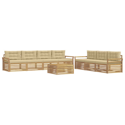 Udendørs sofagruppe 8 stk. Hvid og Beige