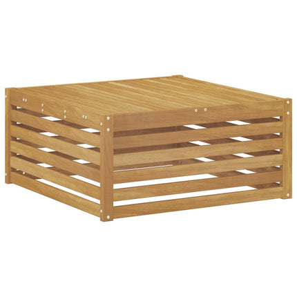 Udendørs sofagruppe 9 stk. Hvid og Beige Polyester